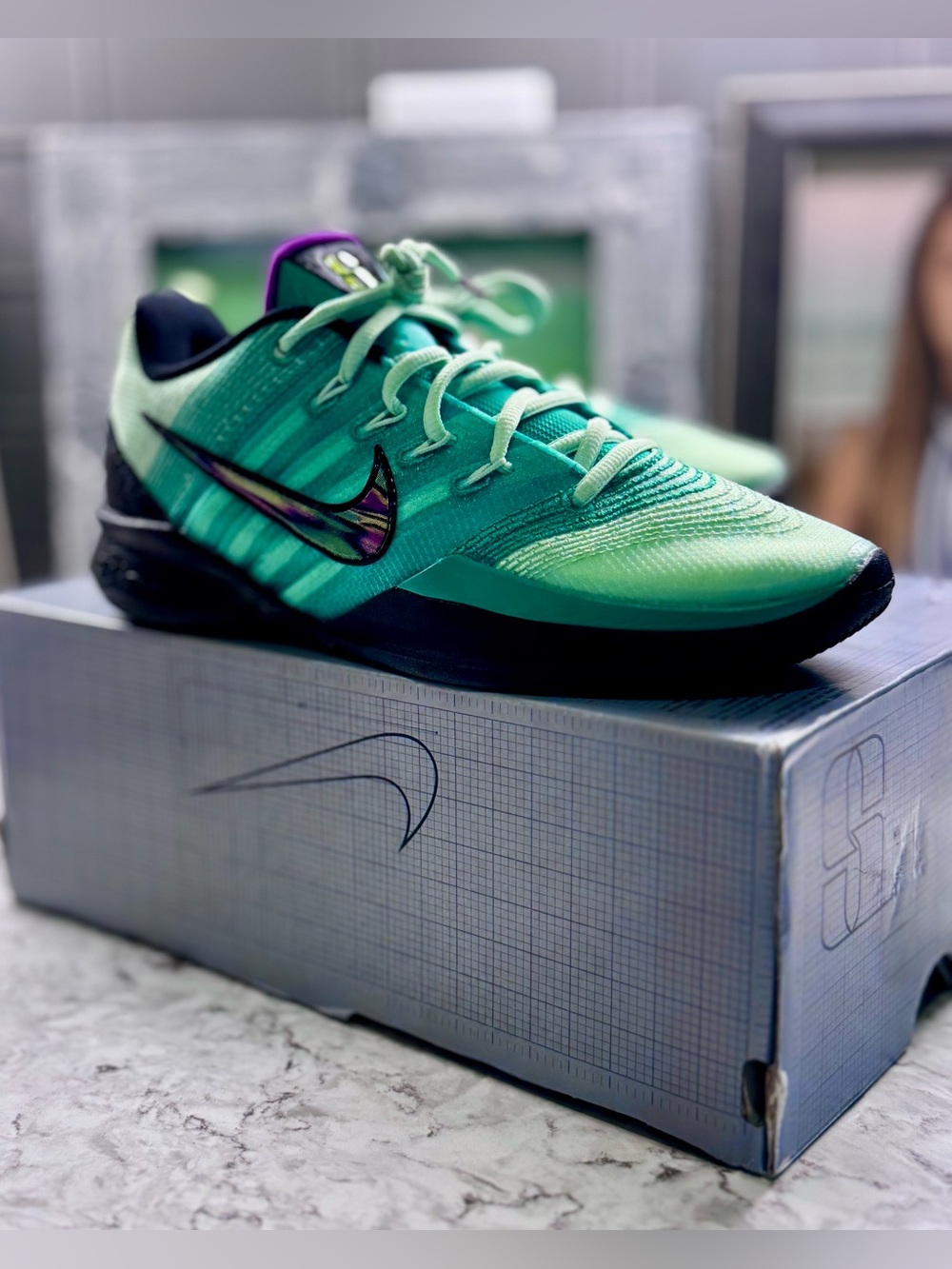 New in box, no lid, Women’s Nike Sabrina 3 Gamer sneaker!!